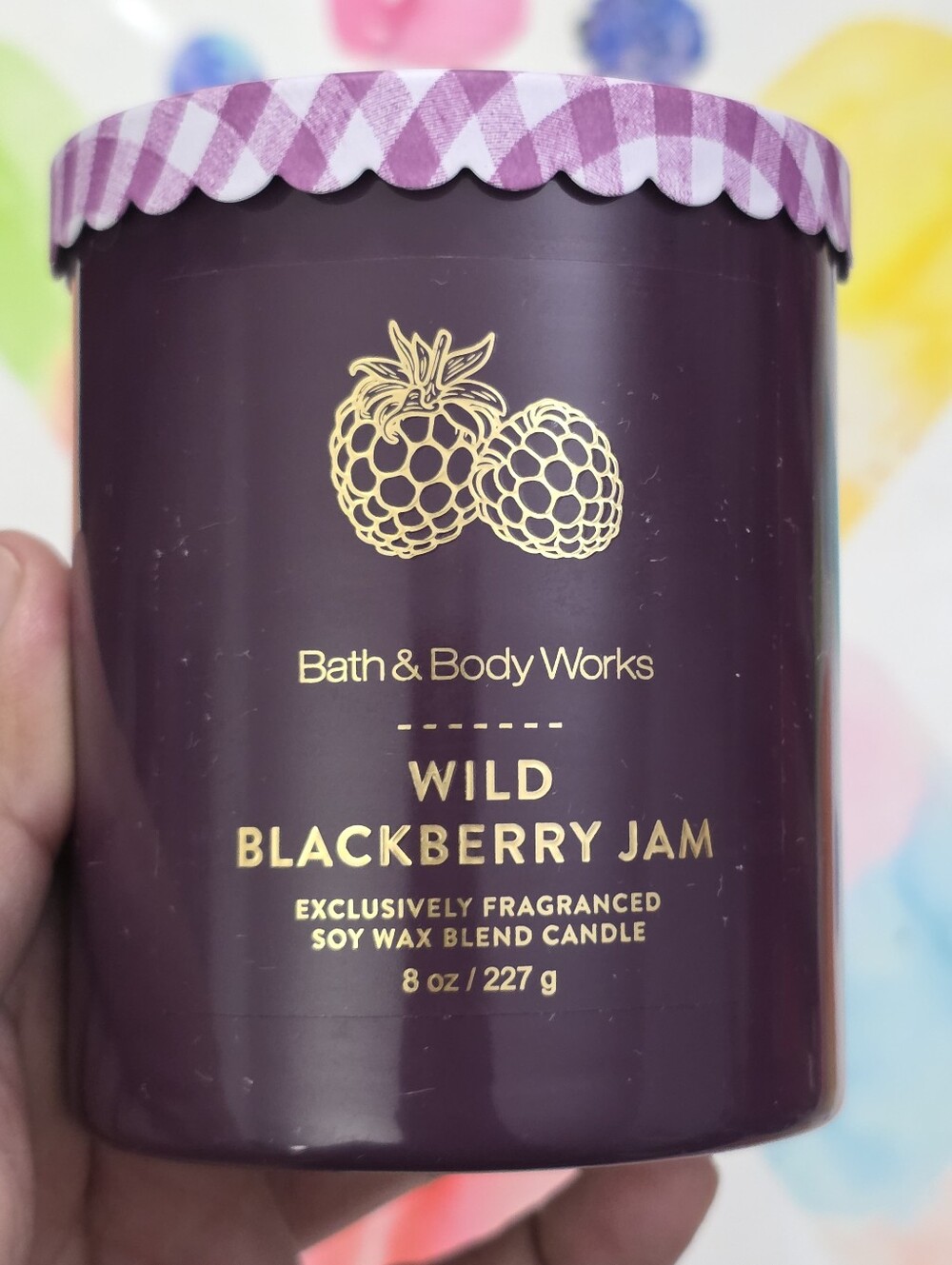 Bath & Body Works Wild Blackberry Jam Jar Decor Fall Accent Candle NEW RARE